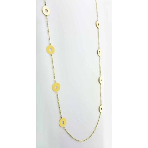 Authentic Ippolita Disc Station Necklace 18k Solid Yellow Gold - Picture 9 of 9